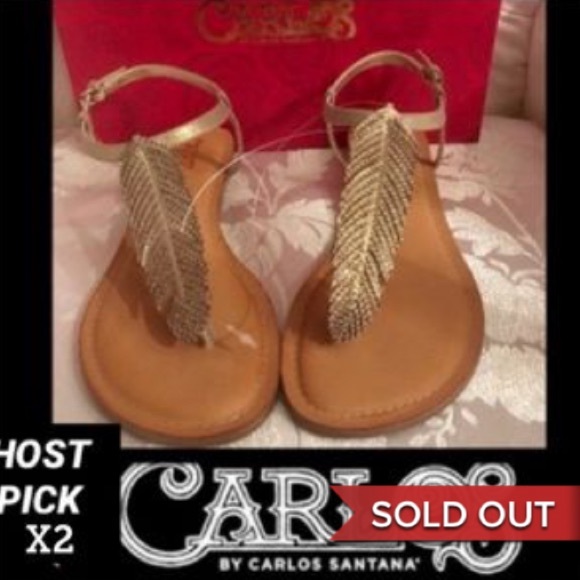 Carlos Santana Shoes - 🌹Carlos Santana TenorKork Glitter FeatherThong